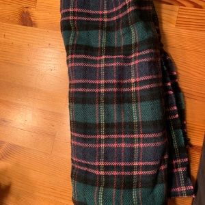 J.Crew green and pink plaid scarf